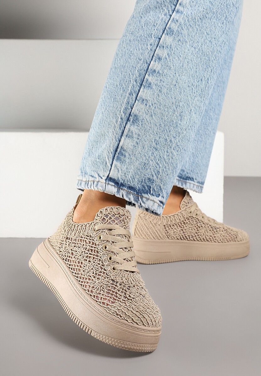 Sneakers Isdisane Bej închis 1