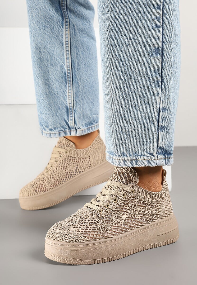 Sneakers Isdisane Bej închis 2