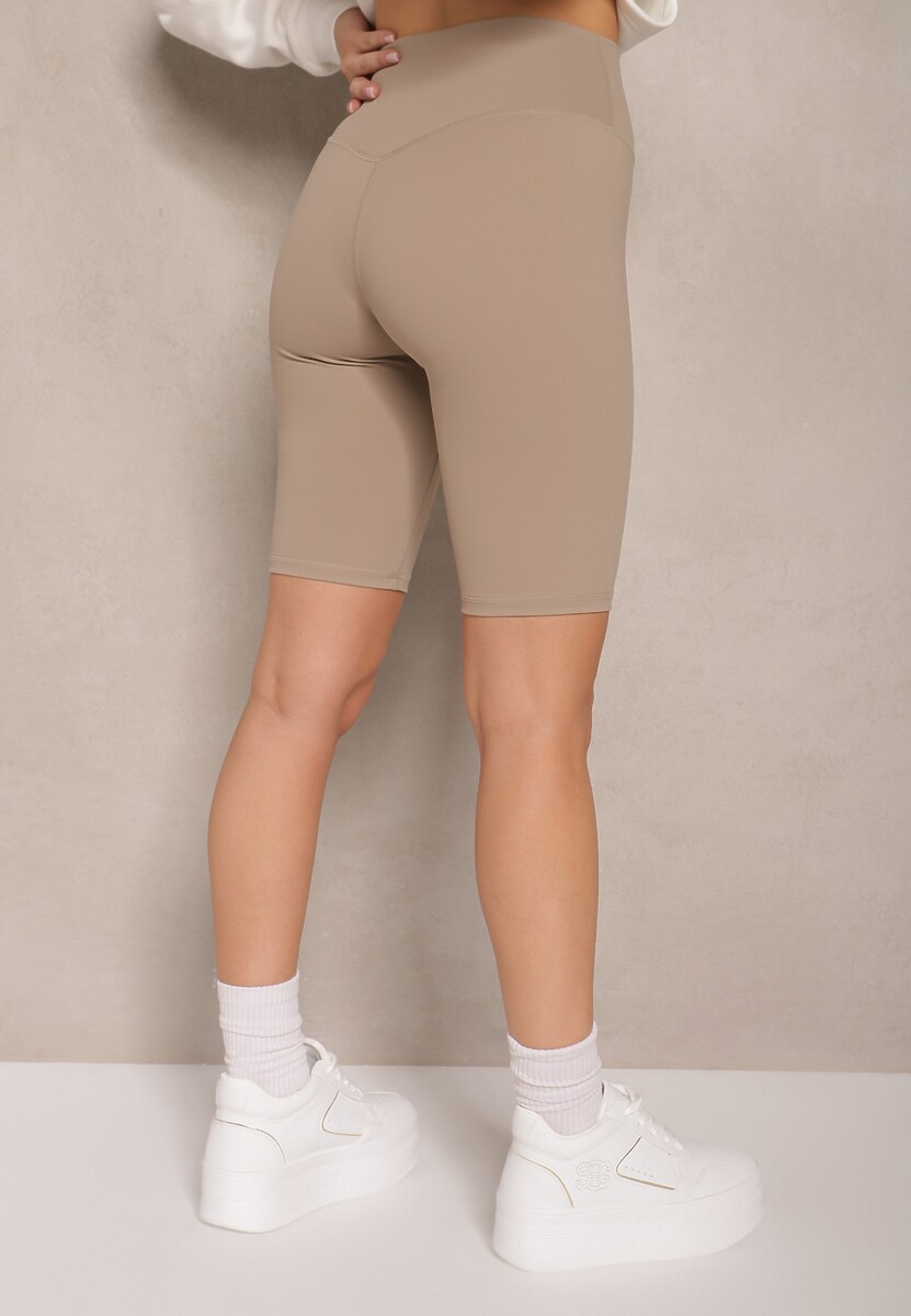 Beżowe Szorty Kolarki High Waist Basalla 3