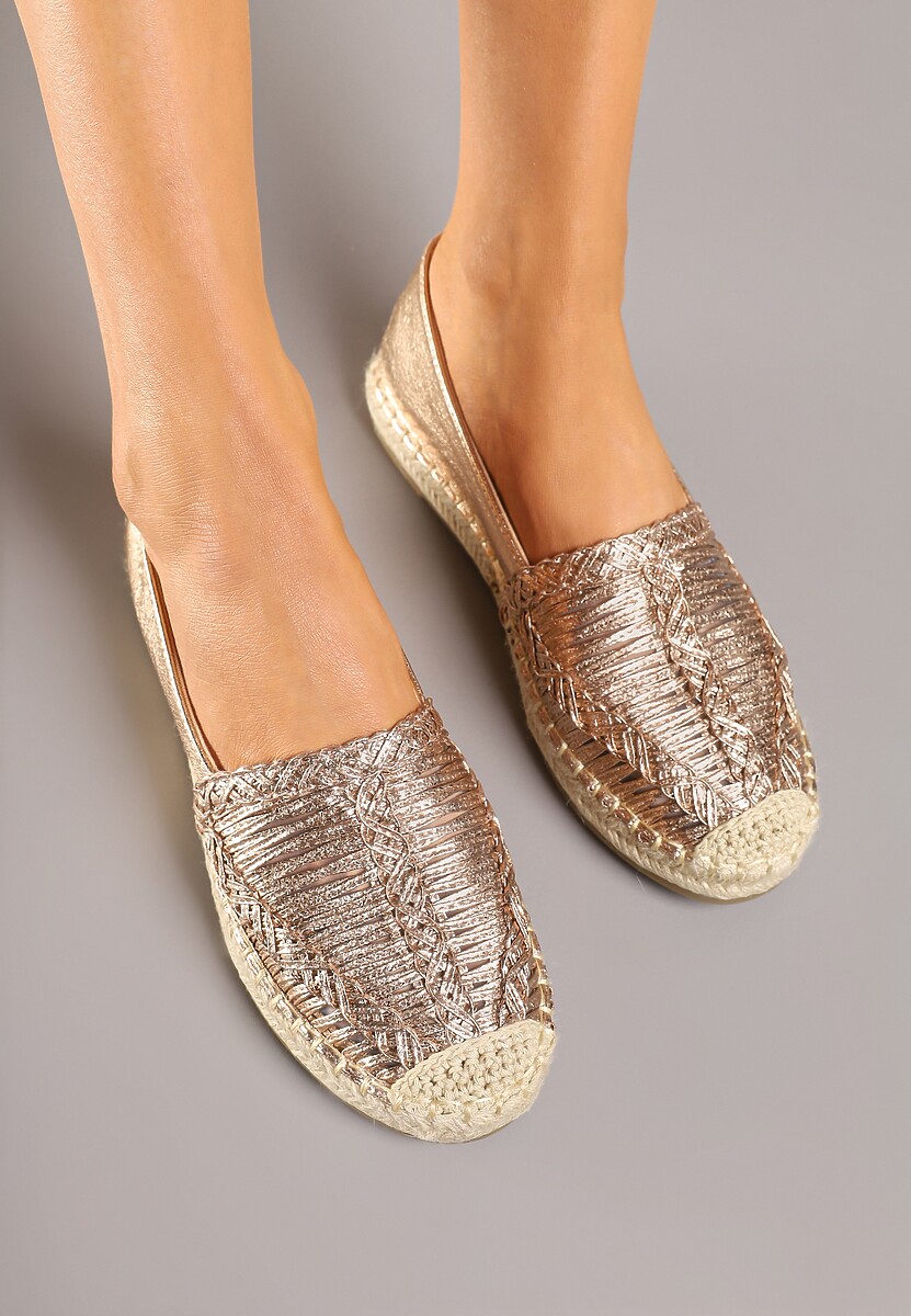 Szampańskie Espadryle z Ozdobną Plecionką na Cholewce w Stylu Boho Adisella 3