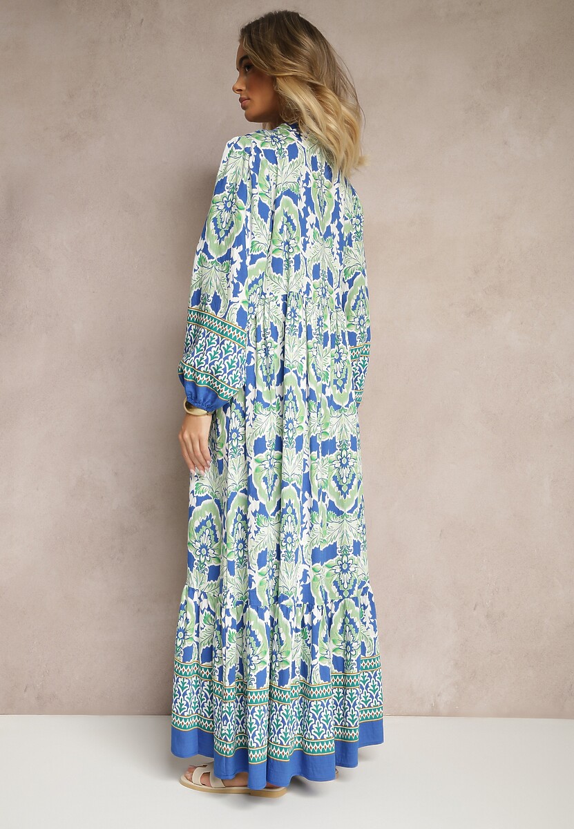 Rochie Ridira Albastră cu verde 3