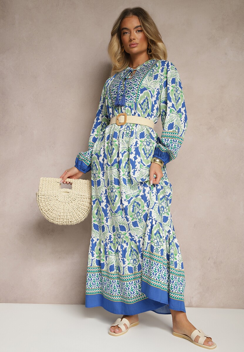 Rochie Ridira Albastră cu verde 1