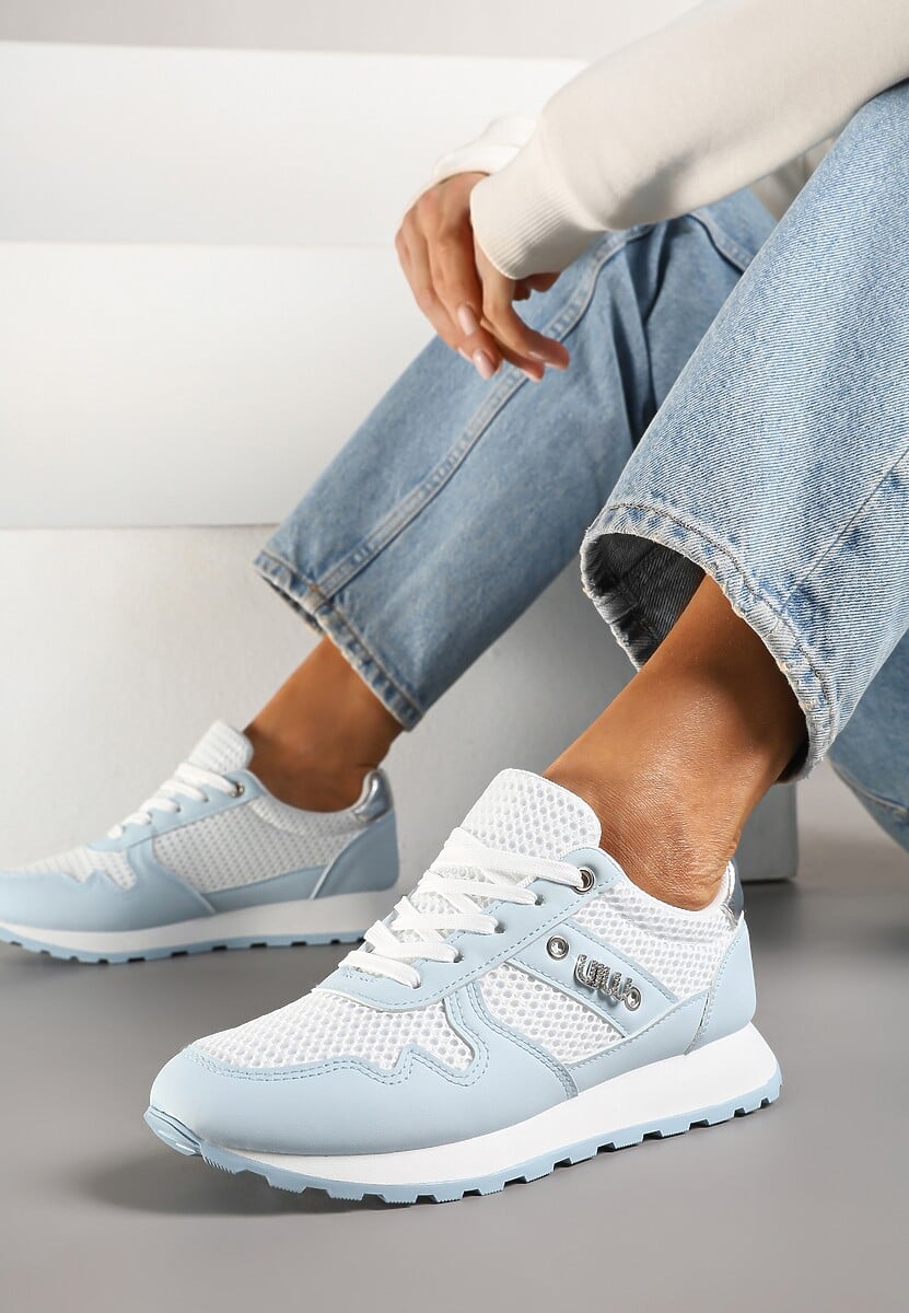 Niebieskie Sneakersy z Ozdobnymi Cyrkoniami Adisona 1