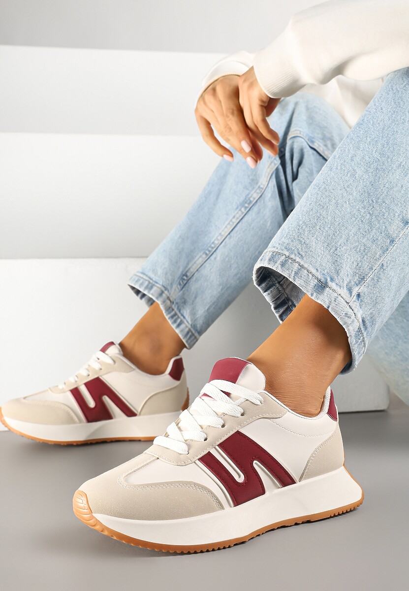 Sneakers Dalvisa Bordo cu roșu 1