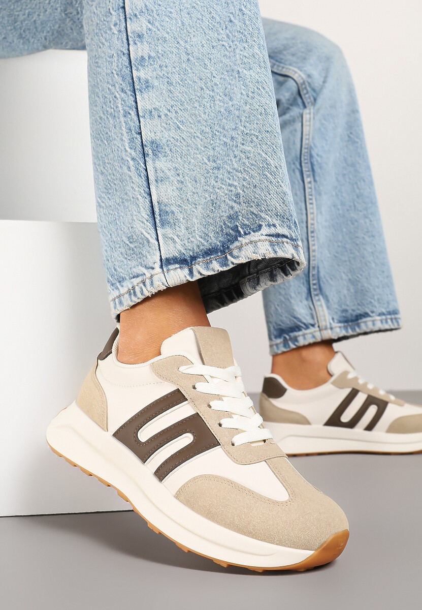 Sneakers Eldvisa Bej închis 2