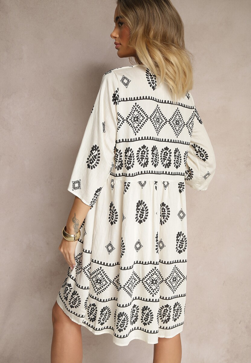 Rochie Virisna Neagră cu alb 3