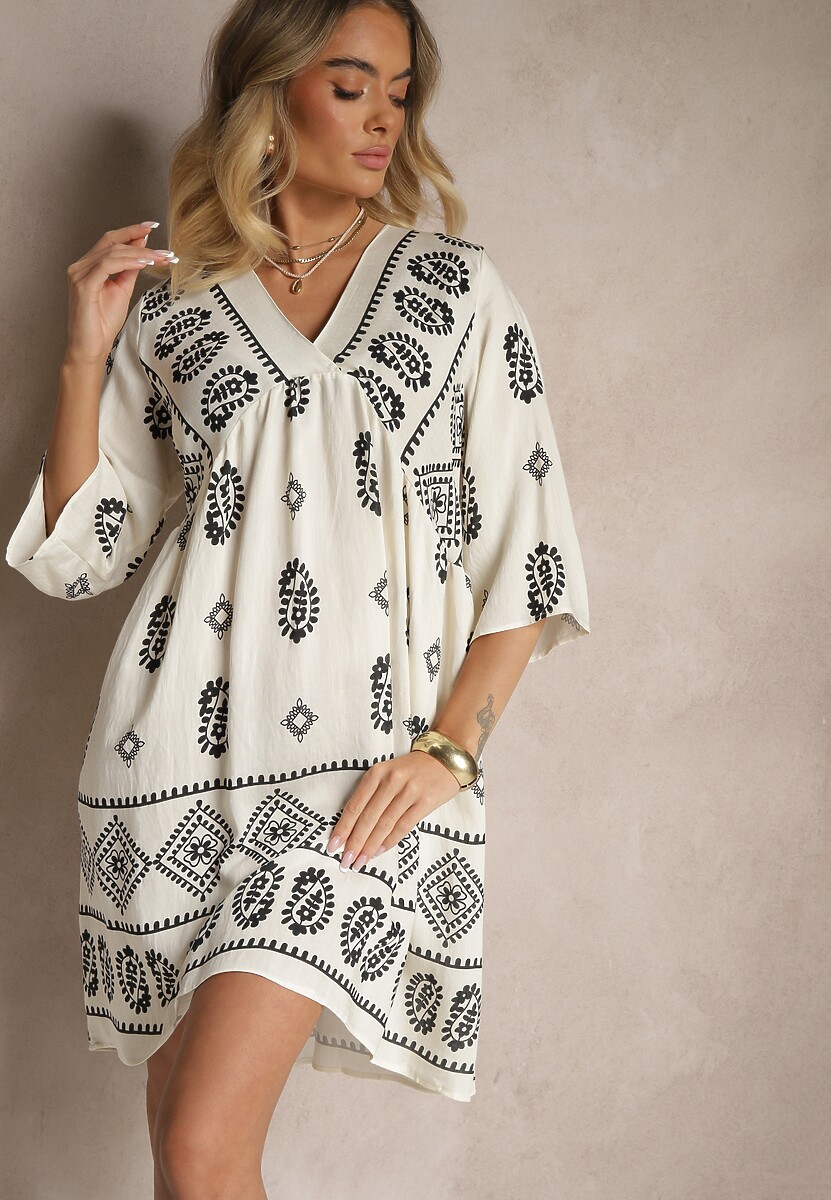 Rochie Virisna Neagră cu alb 1