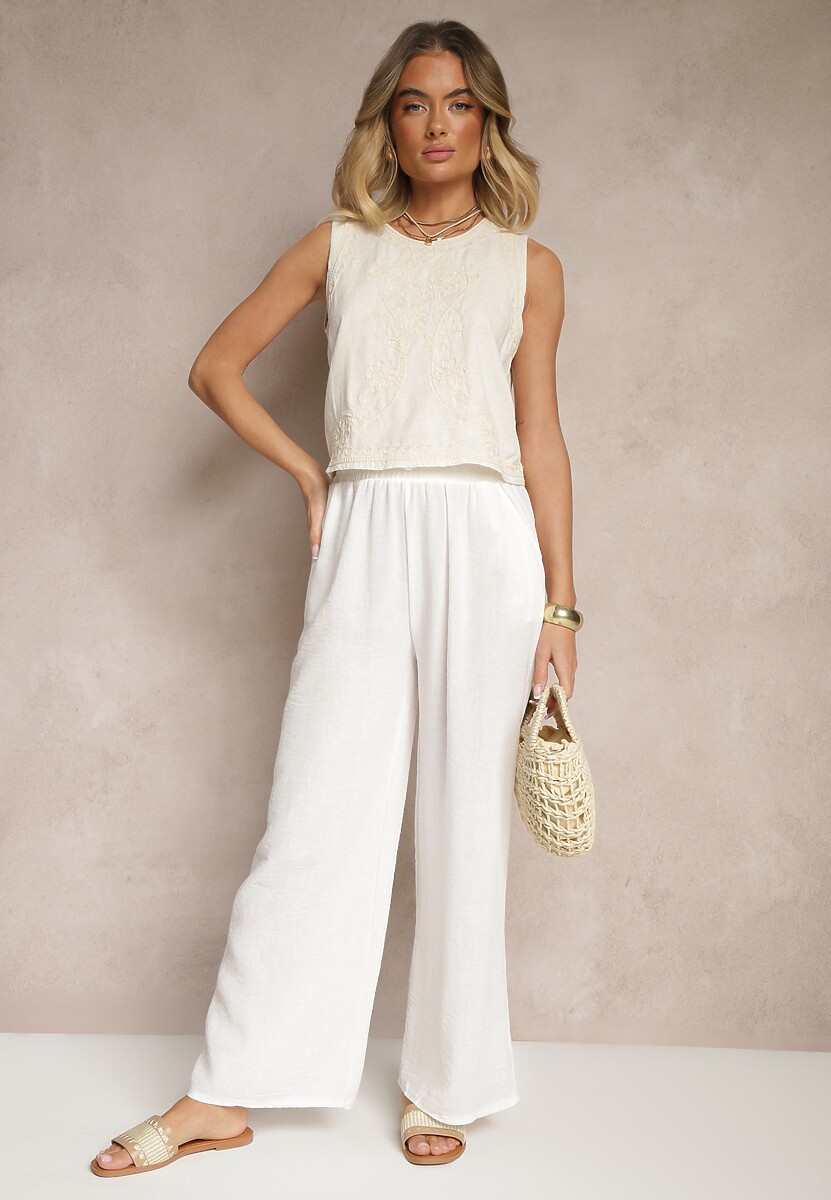 Pantaloni Edilisea Albi 1