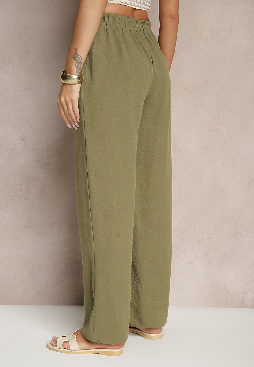 Pantaloni Edilisea Verde închis 3