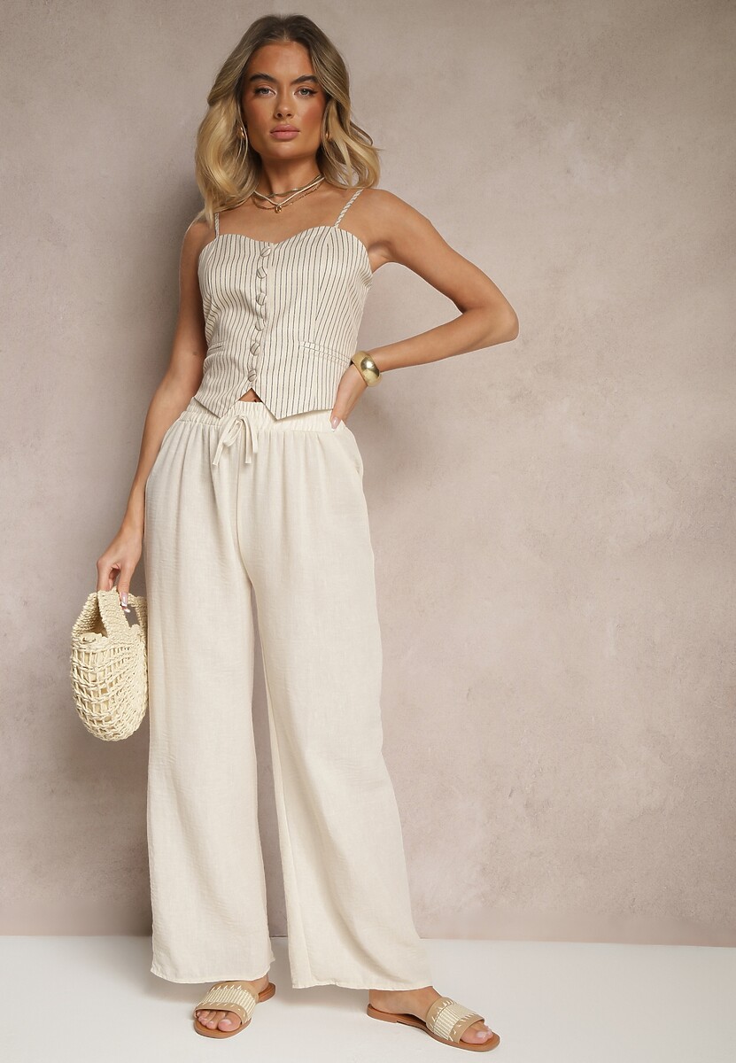Pantaloni Edilisea Bej deschis 1