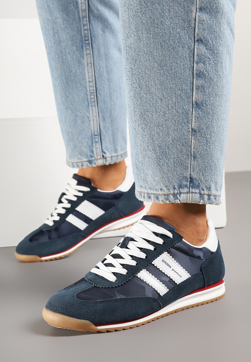 Sneakers Bleumarin cu alb 2