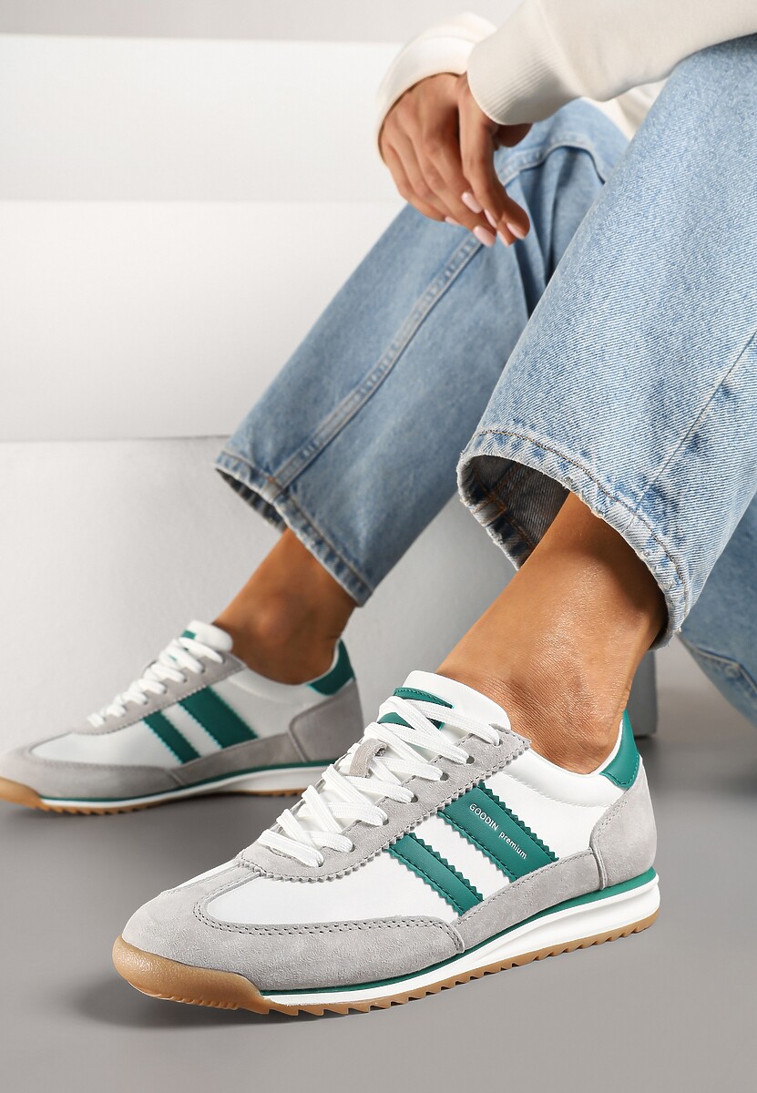 Sneakers Nasnella Alb cu gri 1