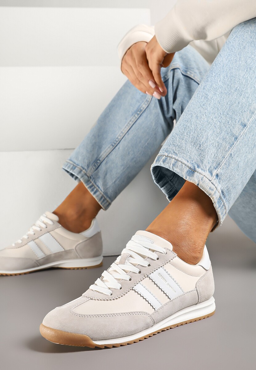 Sneakers Nasnella Gri cu alb 1