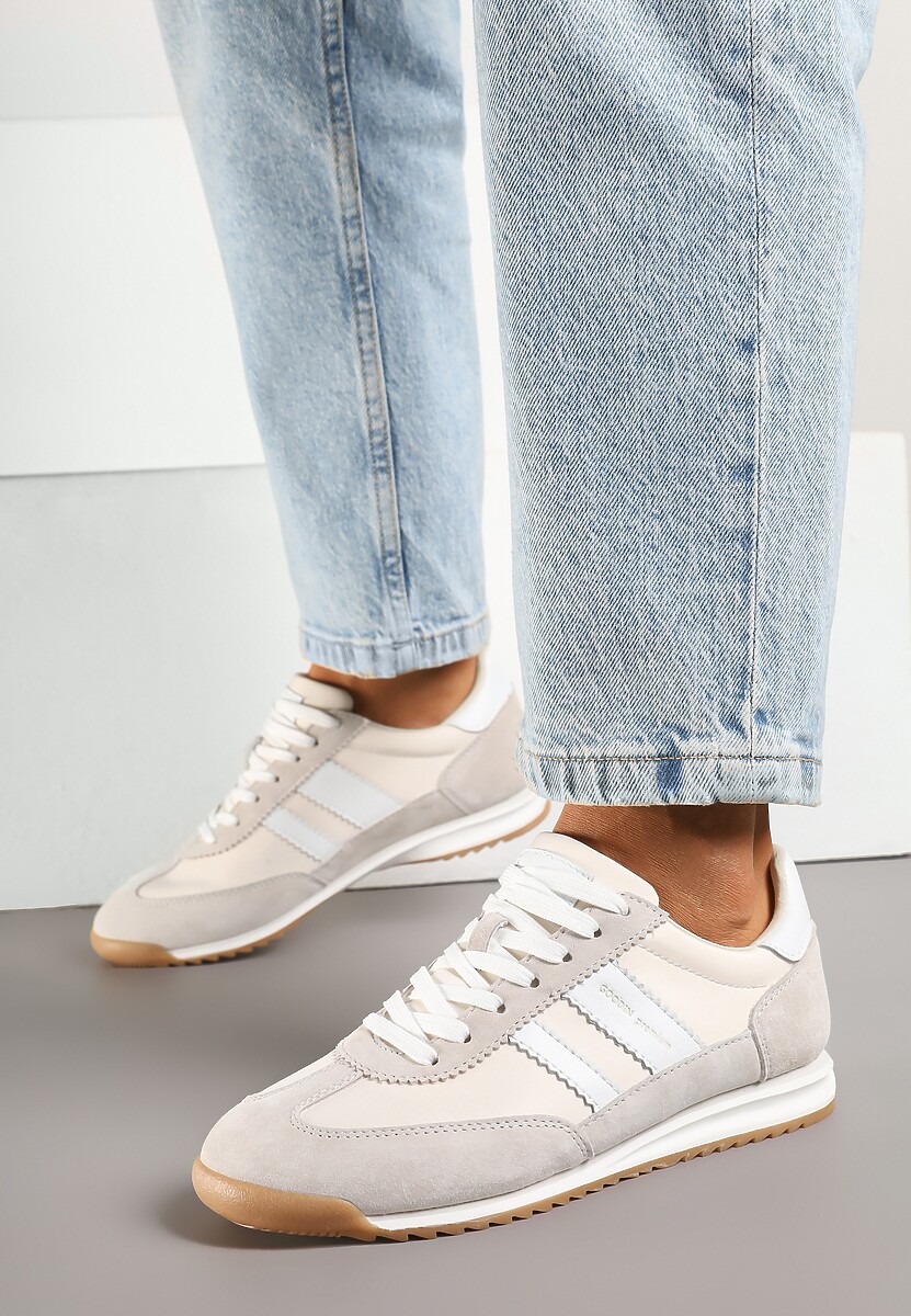 Sneakers Nasnella Gri cu alb 3