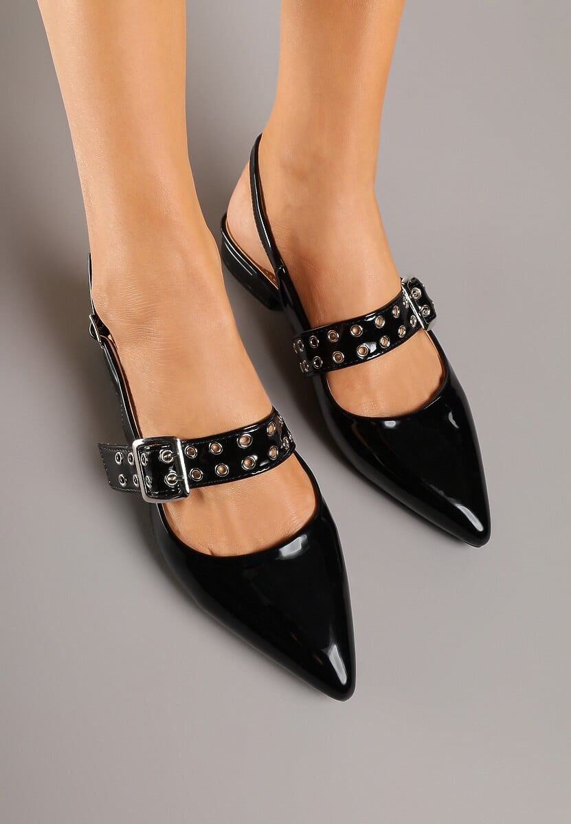 Pantofi cu toc Pollime Negri 3