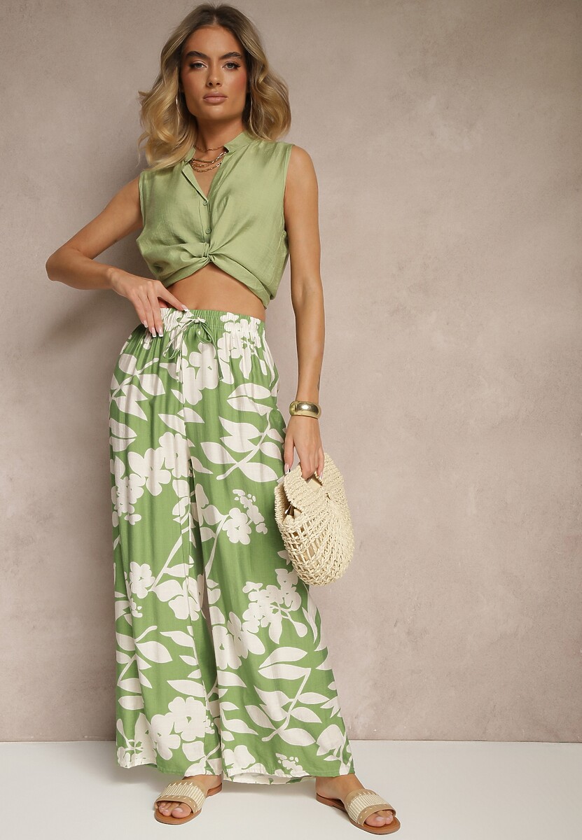 Pantaloni Elaneora Verde închis 1