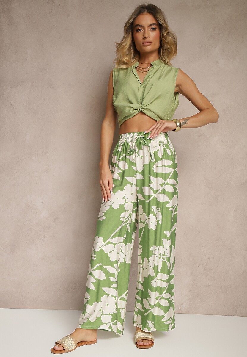 Pantaloni Elaneora Verde închis 2