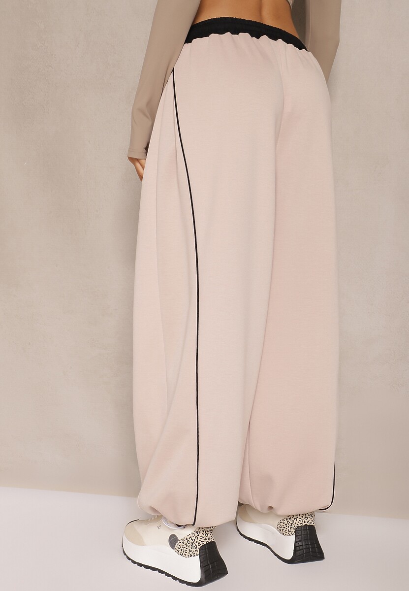 Pantaloni Maiviona Bej cu negru 3
