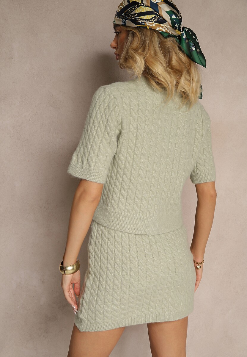Cardigan Halanira Verde deschis 3