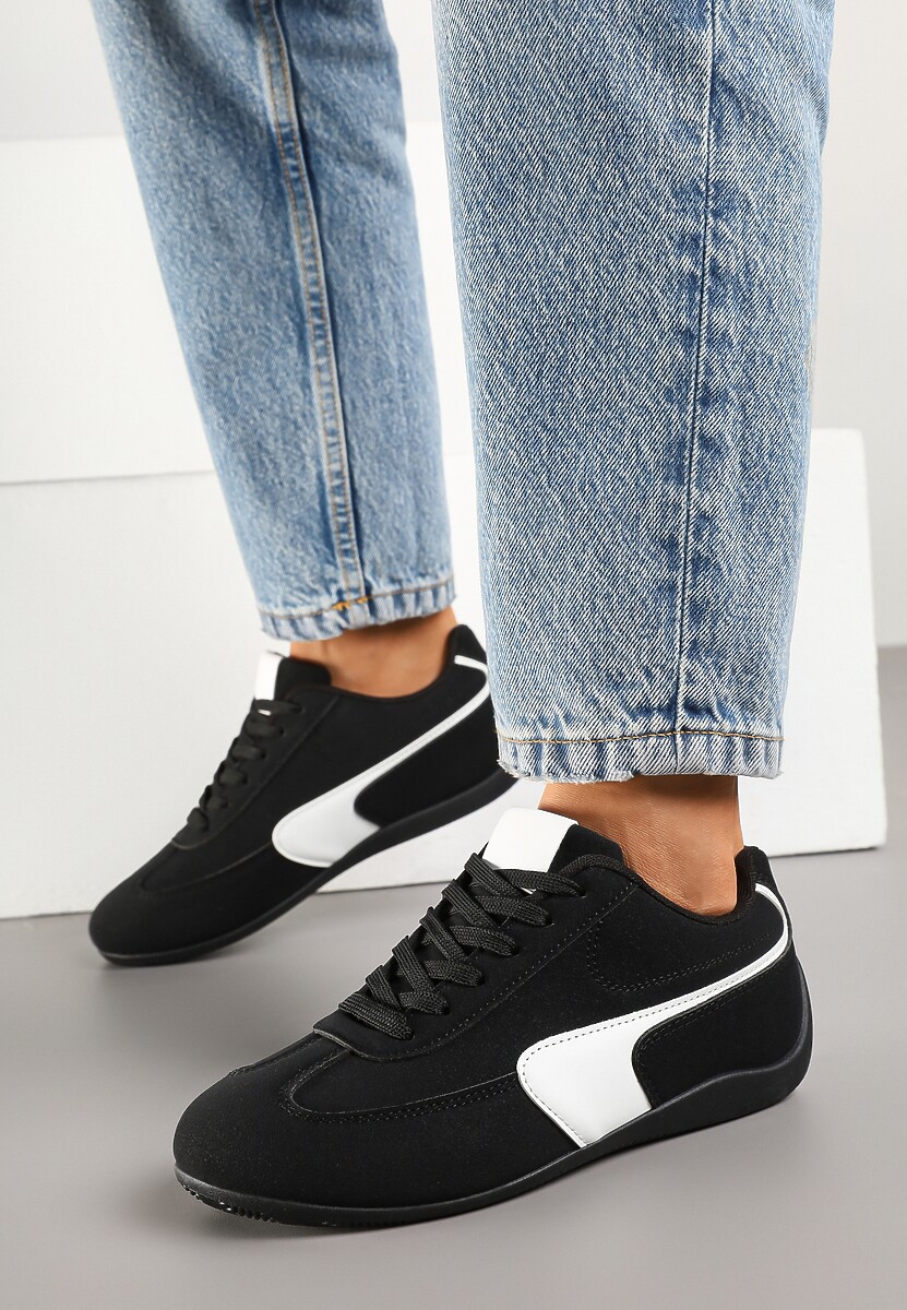 Czarne Sneakersy Typu Klasyczne Tenisówki Zelritia 3