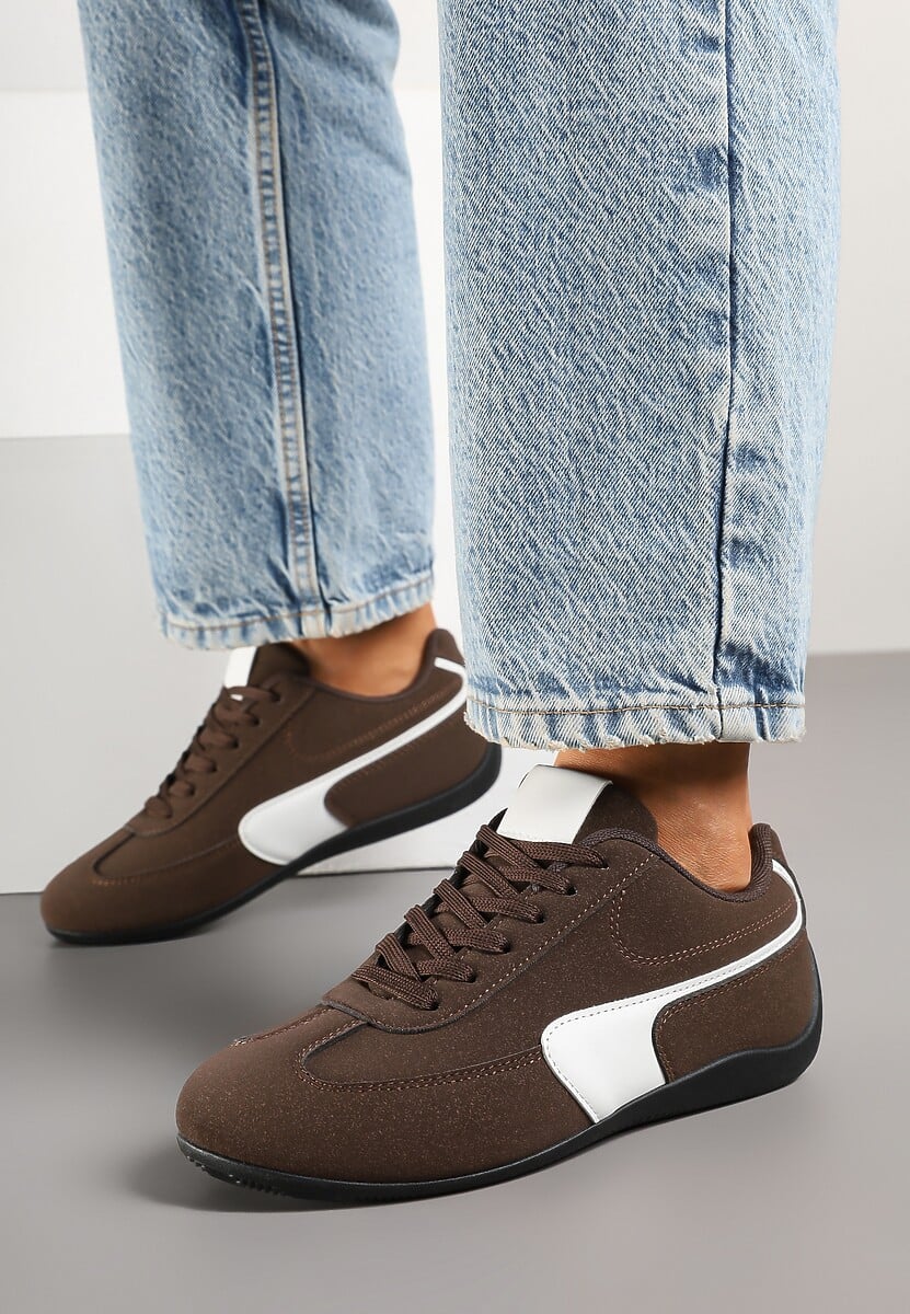 Brązowe Sneakersy Typu Klasyczne Tenisówki Zelritia 2