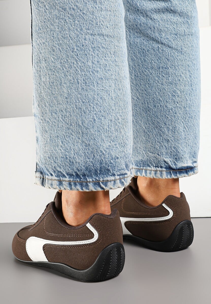 Brązowe Sneakersy Typu Klasyczne Tenisówki Zelritia 3