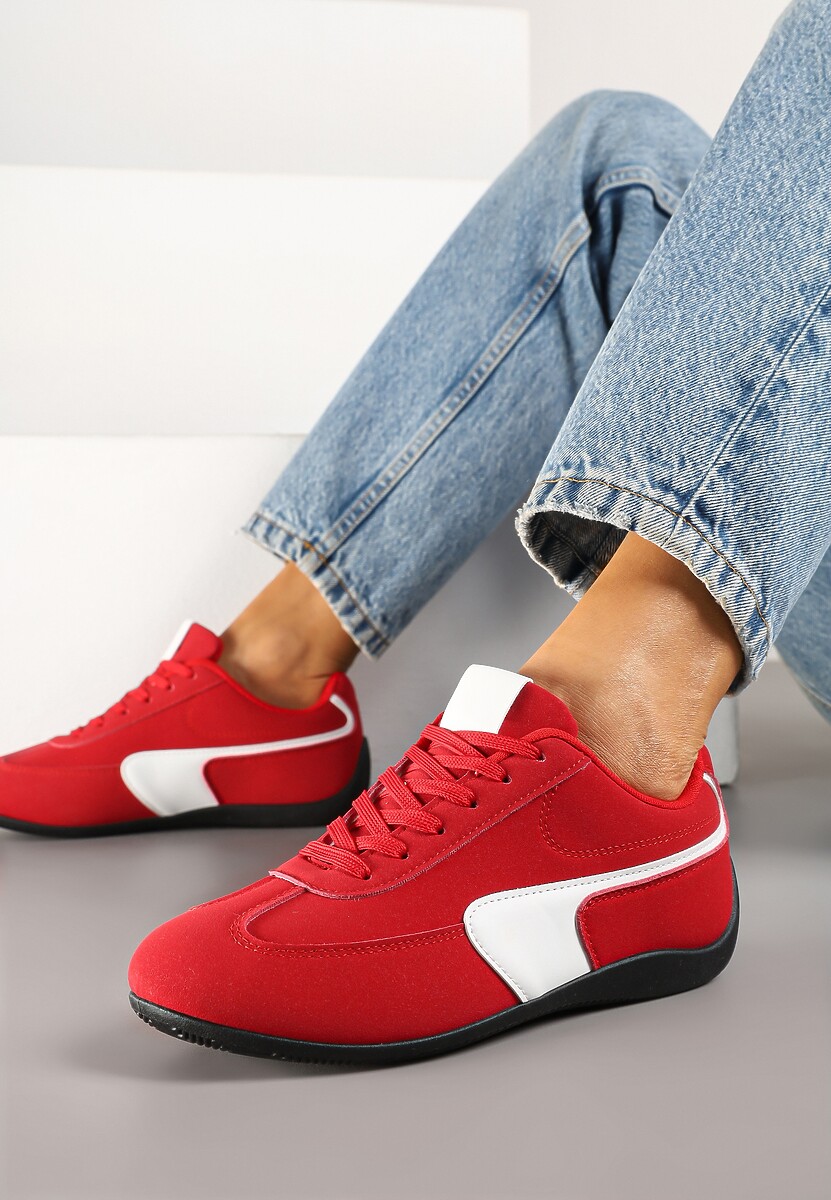 Czerwone Sneakersy Typu Klasyczne Tenisówki Zelritia 1