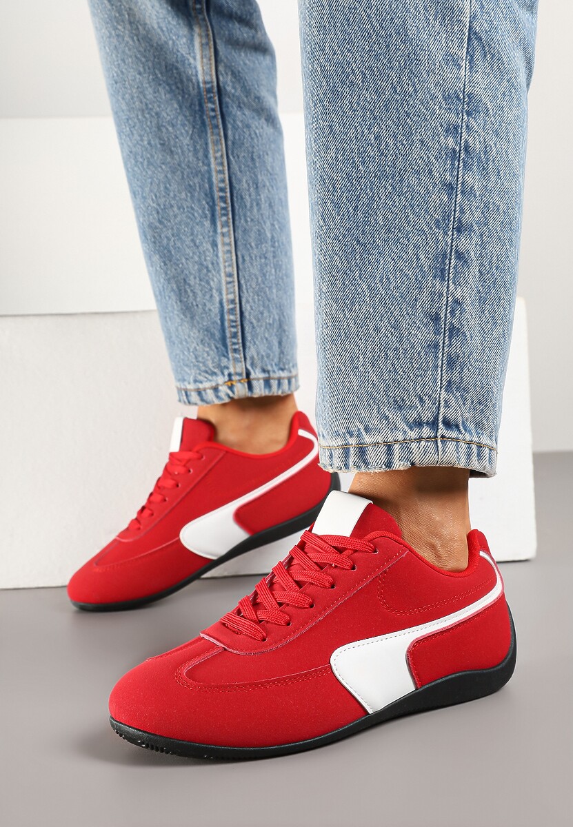 Czerwone Sneakersy Typu Klasyczne Tenisówki Zelritia 2