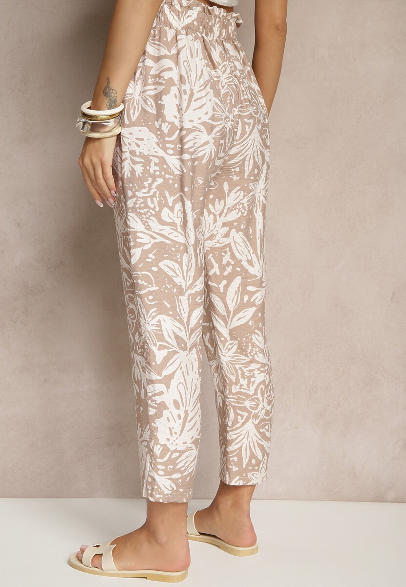 Pantaloni Ellorine Bej deschis 3