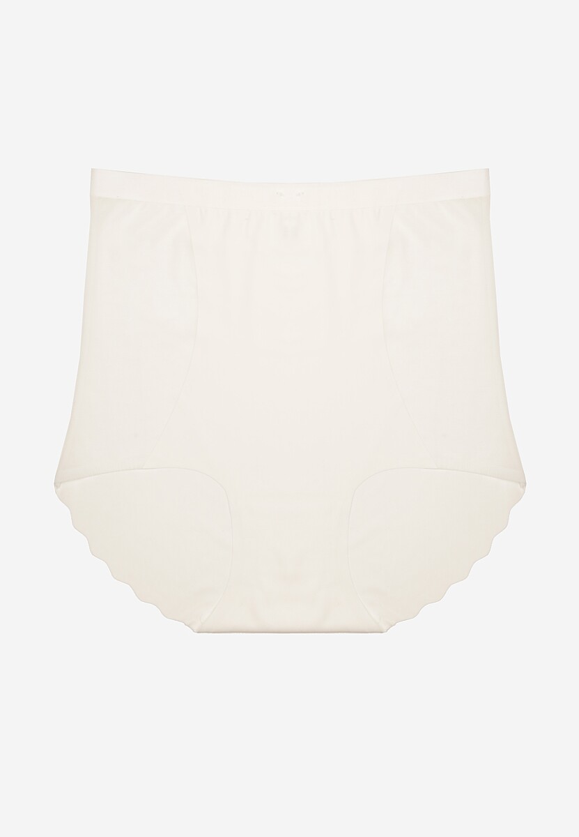 Biała Bezszwowa Bielizna modelująca Majtki High Waist Falawena 1