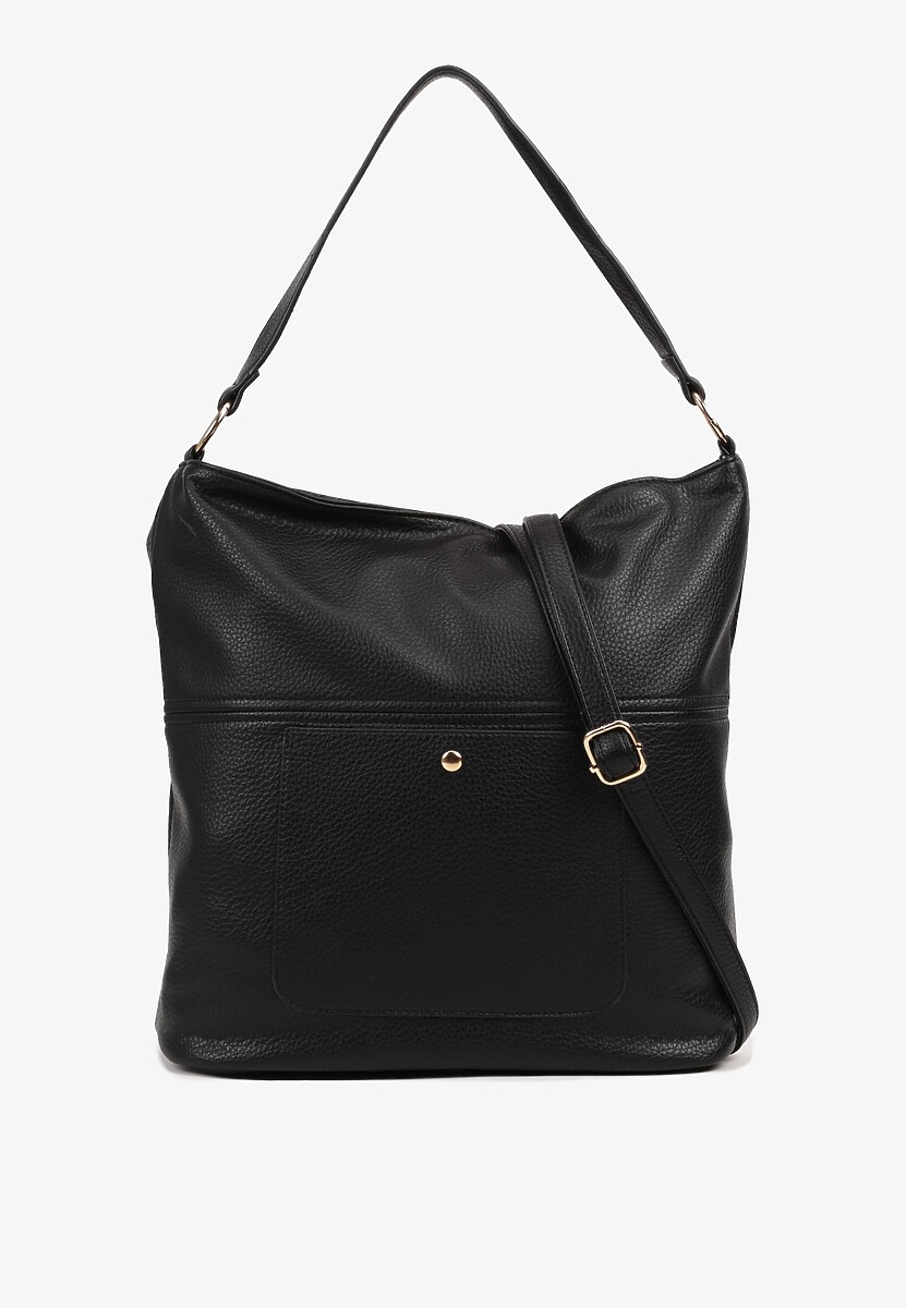 Czarna Torebka Typu Hobo z Dodatkowym Paskiem Crossbody Janallora 1
