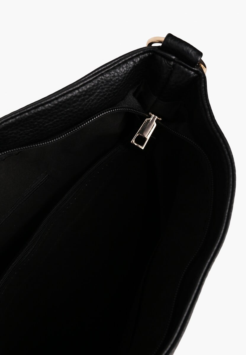 Czarna Torebka Typu Hobo z Dodatkowym Paskiem Crossbody Janallora 3