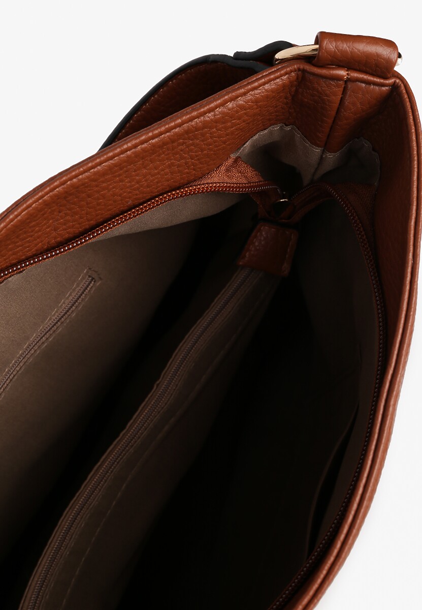 Brązowa Torebka Typu Hobo z Dodatkowym Paskiem Crossbody Janallora 3