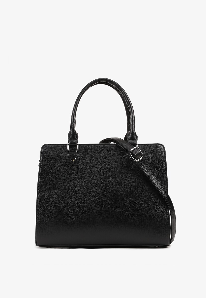 Czarna Torebka Shopperka z Dodatkowym Paskiem Crossbody Sunirora 1