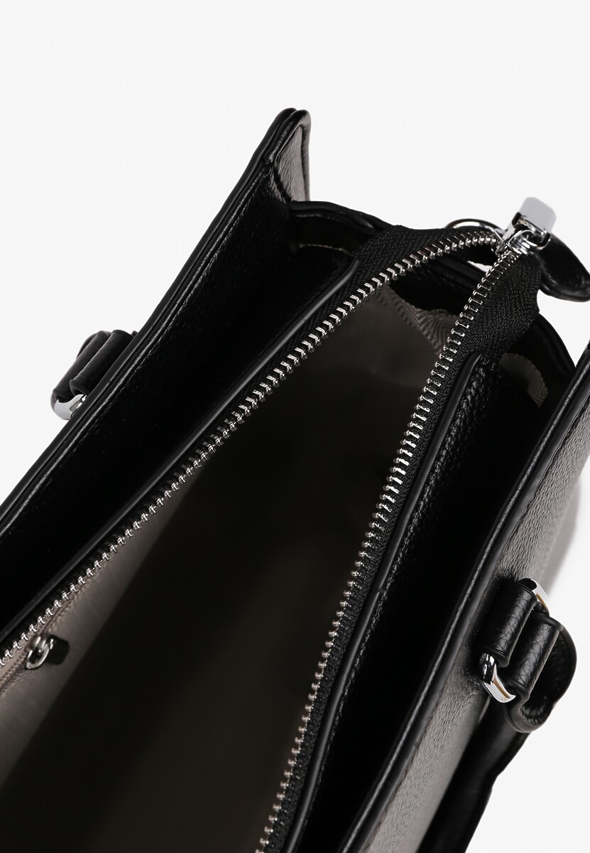Czarna Torebka Shopperka z Dodatkowym Paskiem Crossbody Sunirora 3