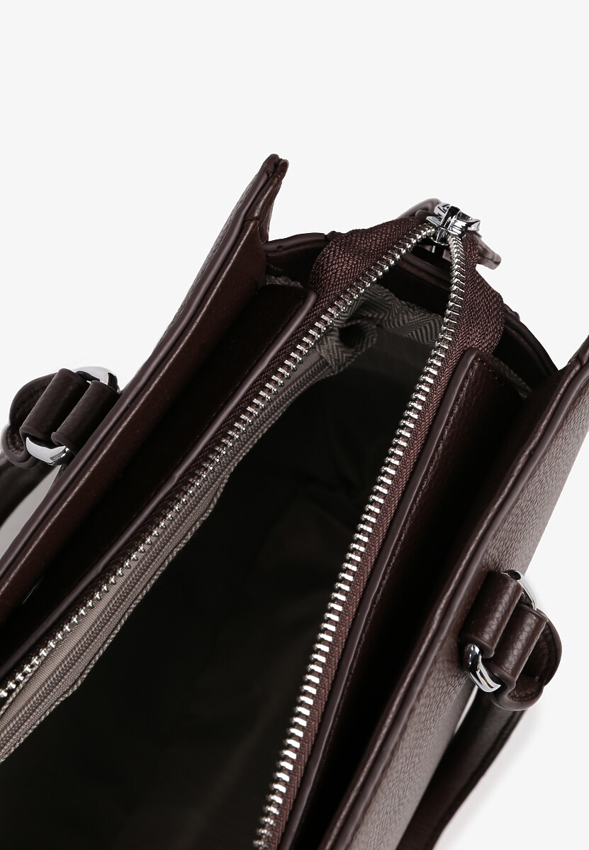 Brązowa Torebka Shopperka z Dodatkowym Paskiem Crossbody Sunirora 3
