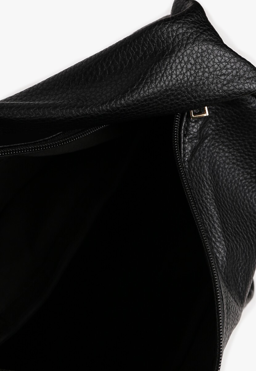 Czarna Torebka o Fasonie Hobo z Dodatkowym Paskiem Crossbody Mepila 3
