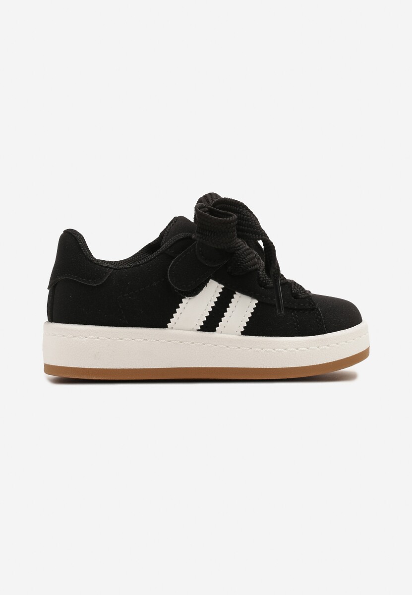 Czarne Buty Sportowe Sneakersy Ozdobione Paskami Worriti 1