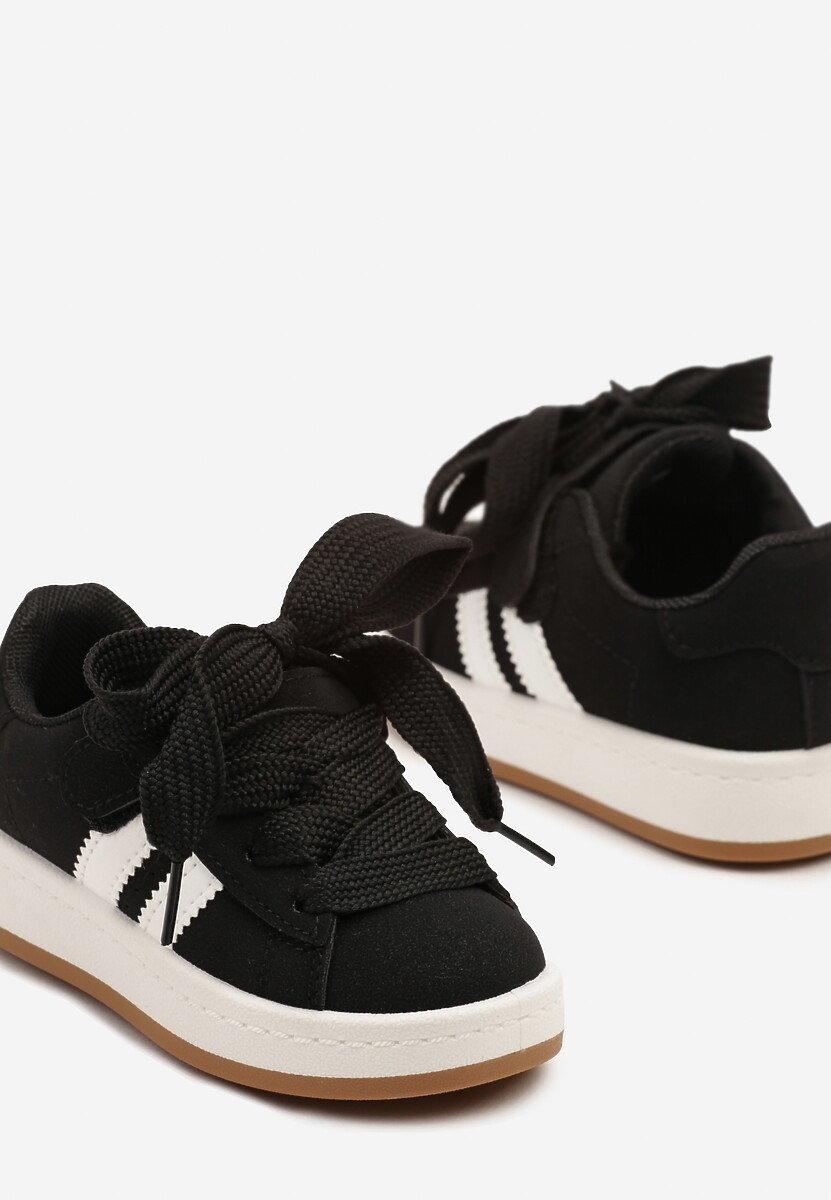 Czarne Buty Sportowe Sneakersy Ozdobione Paskami Worriti 3