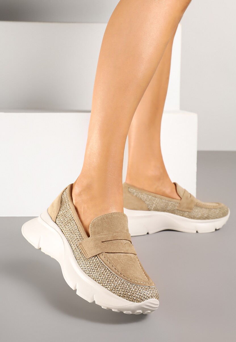 Pantofi casual Eraviella Bej închis 1