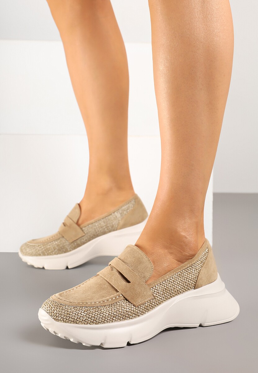 Pantofi casual Eraviella Bej închis 2