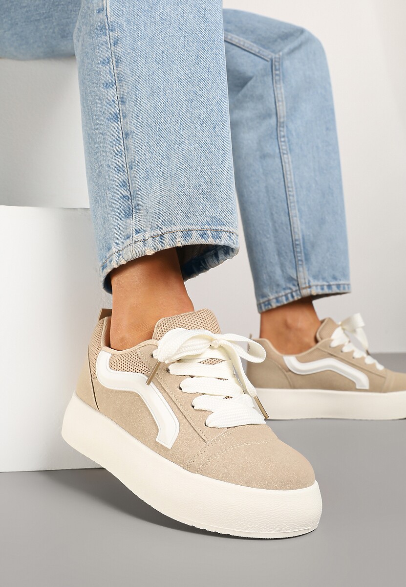 Sneakers Kornelna Bej închis 1