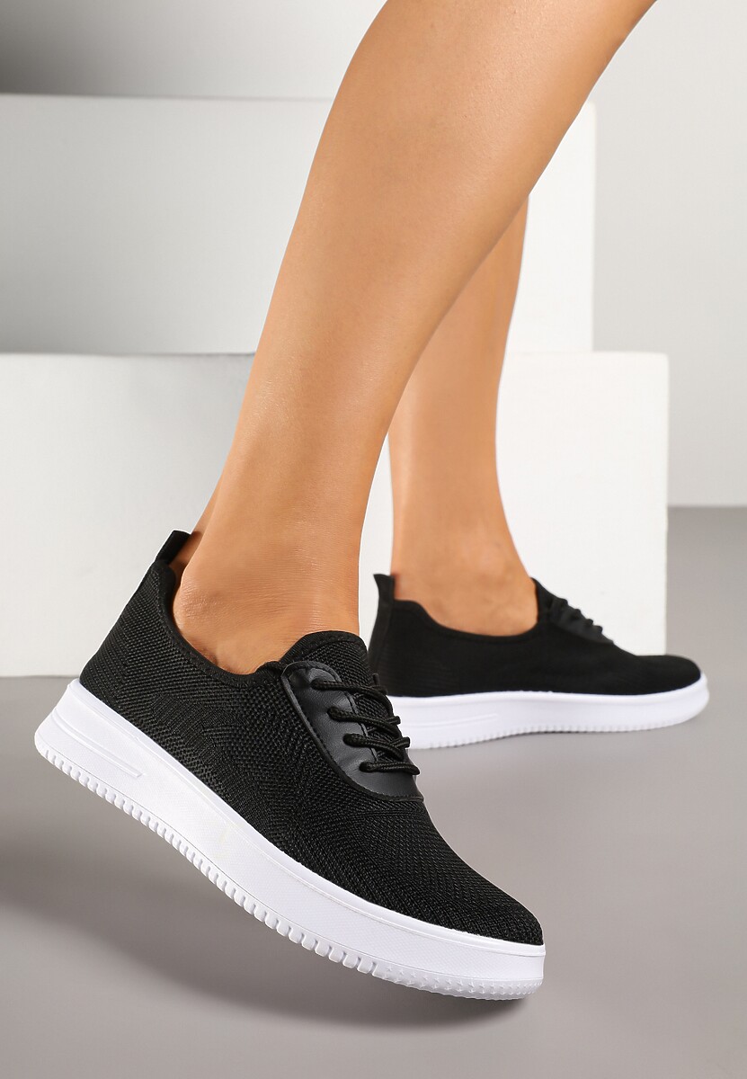 Czarne Siateczkowe Buty Sportowe Sneakersy Eravessa 2