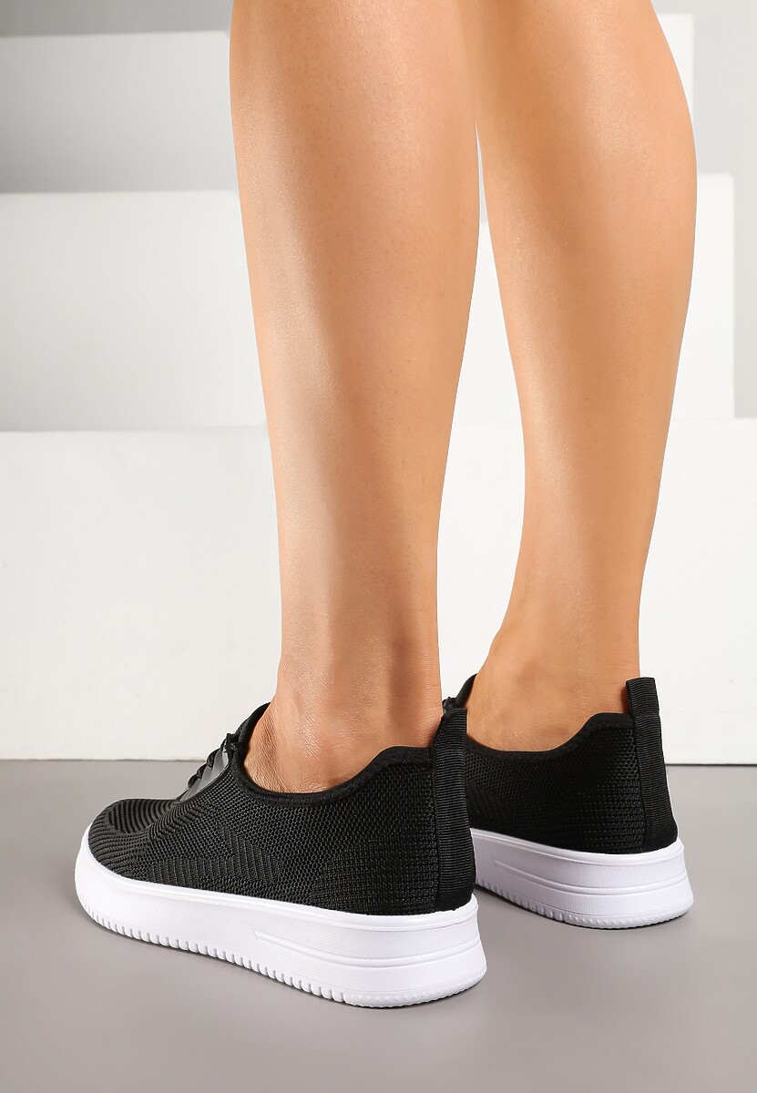 Czarne Siateczkowe Buty Sportowe Sneakersy Eravessa 3