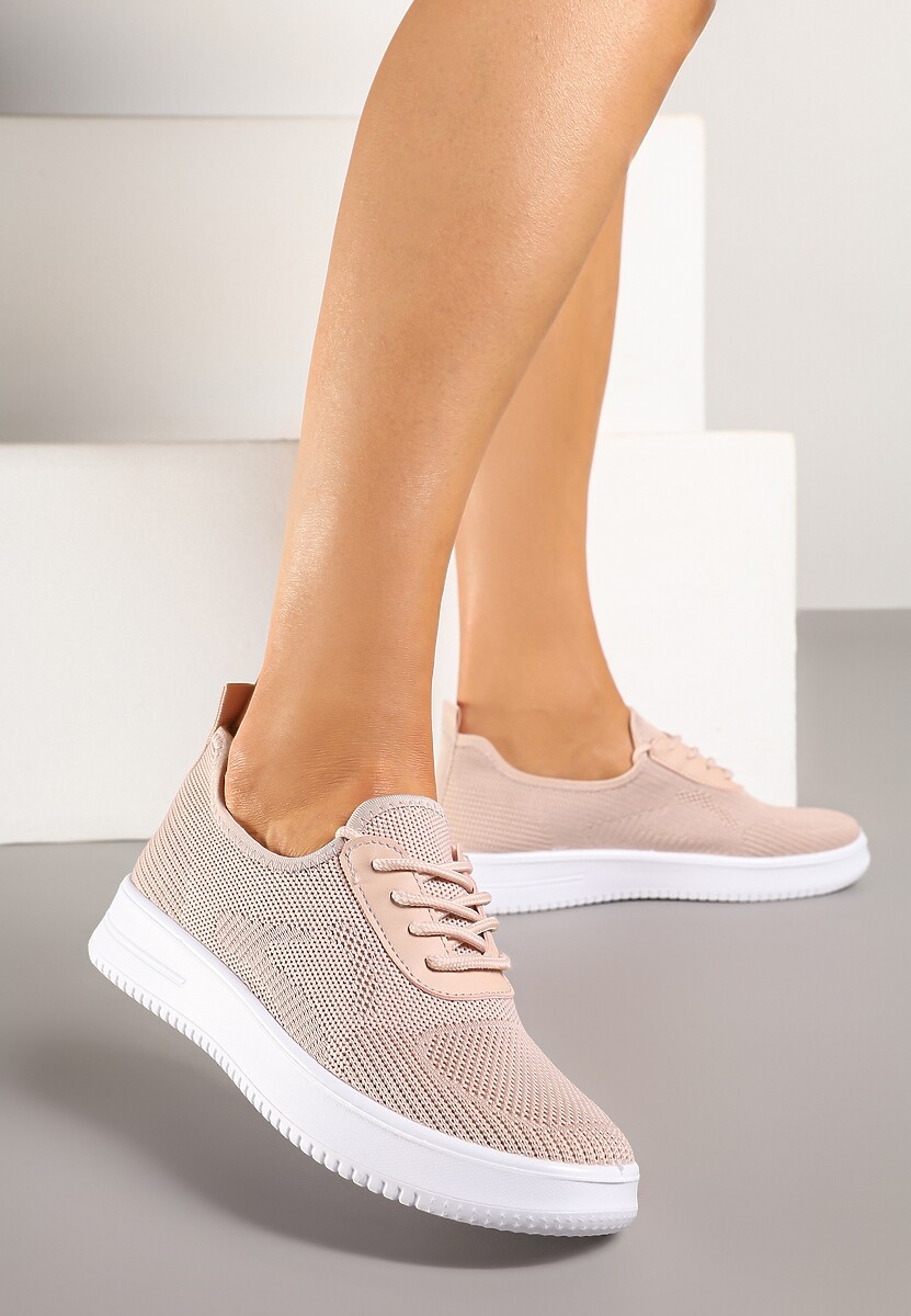 Różowe Siateczkowe Buty Sportowe Sneakersy Eravessa 2