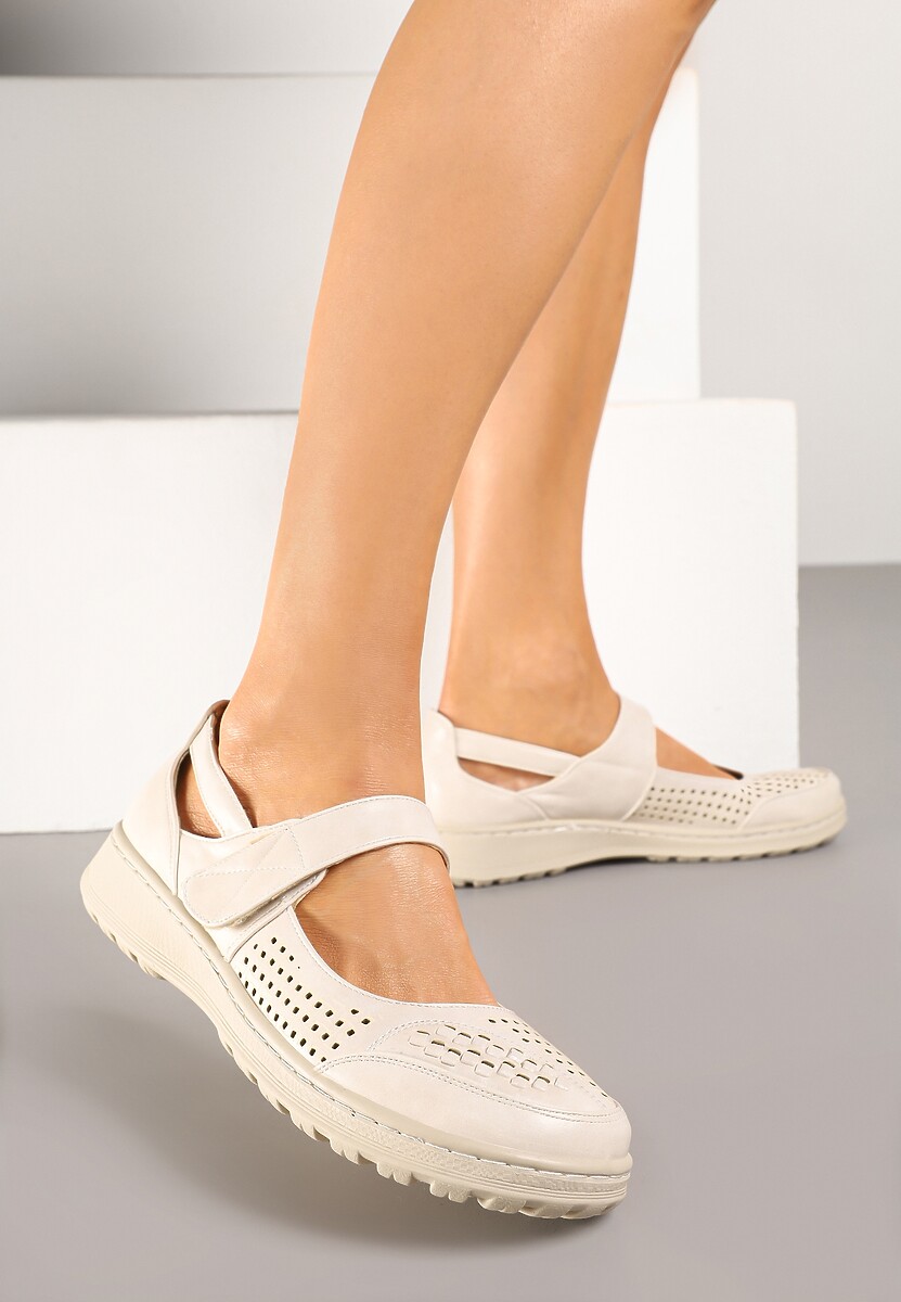 Pantofi casual Vornira Bej 2