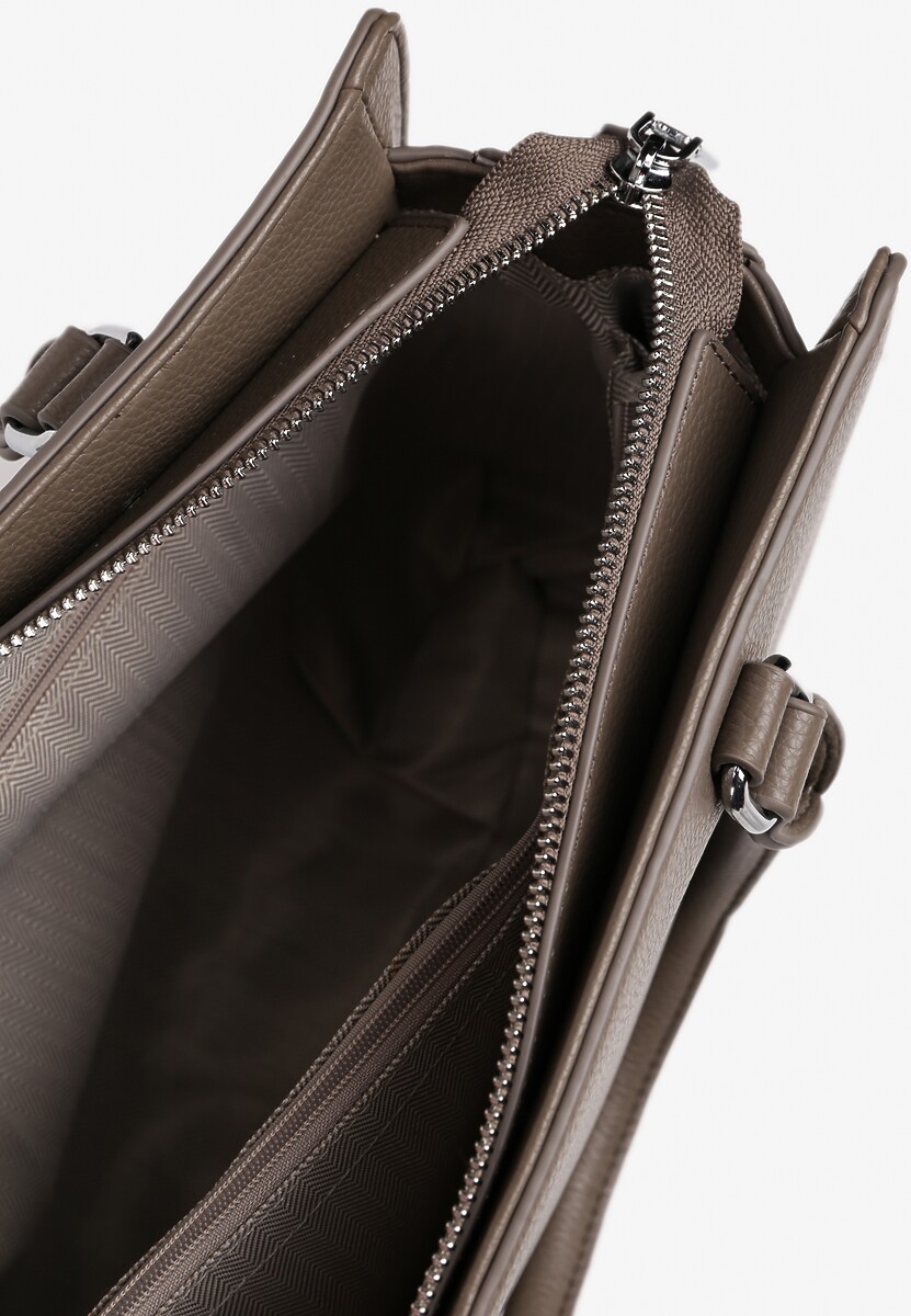 Beżowa Torebka Shopperka z Dodatkowym Paskiem Crossbody Sunirora 3