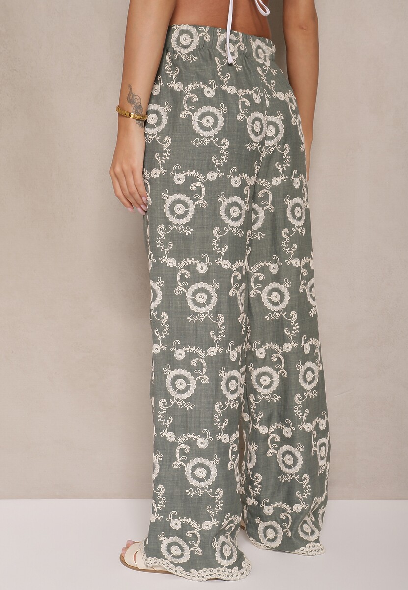 Pantaloni Issedi Verde închis 3