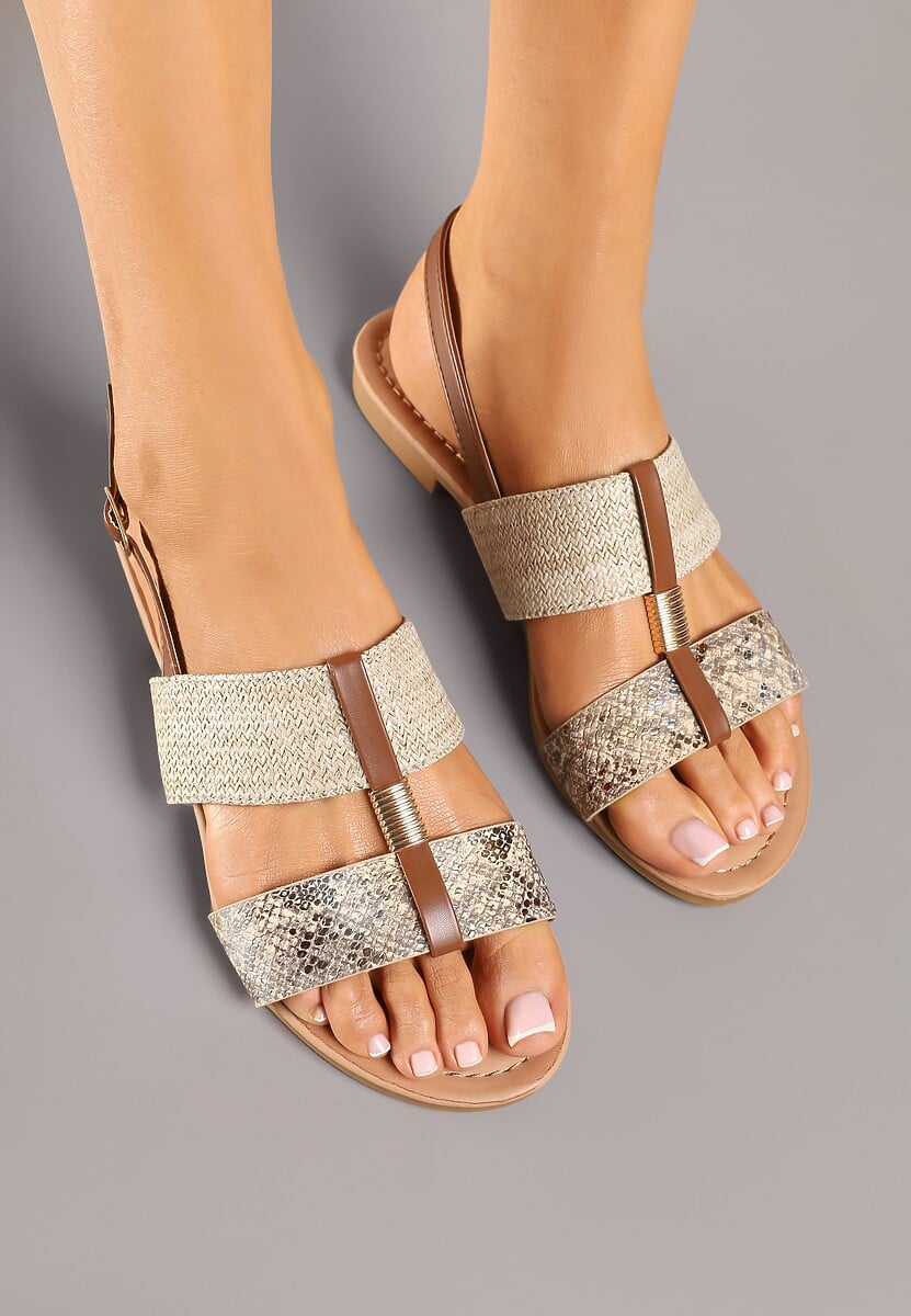 Sandale Mailles Print piele de șarpe 3