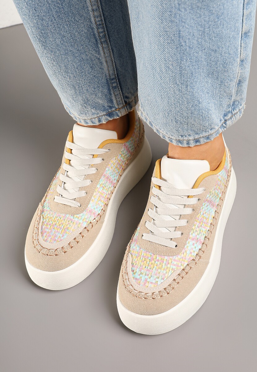 Sneakers Nilaraviela Bej închis 3